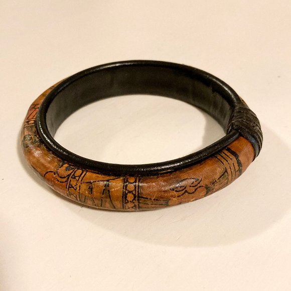 Vintage Printed African Bracelet - Picture 1 of 7